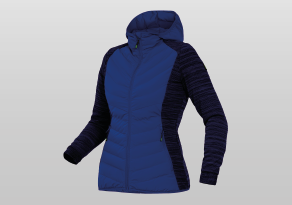 Damen Hybridjacke Kornblau