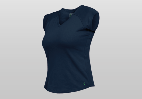 Damen T-Shirt V-Neck Lisa Marine