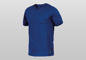 T-Shirt V-Neck Uwe Men Kornblau