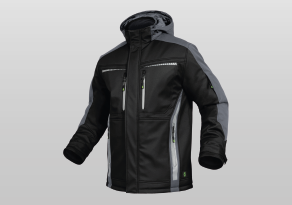Winter-Softshelljacke Men Schwarz-Grau