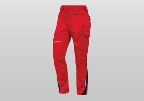 Damen Bundhose Rot ohne knietasche